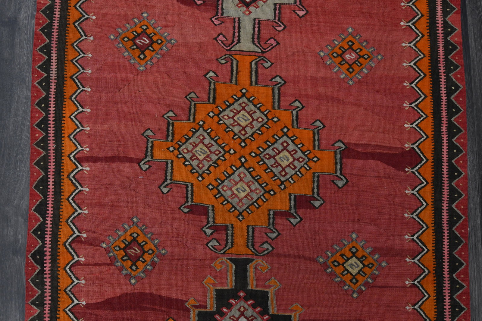4.1x13 ft, TURKISH KILIM Runner - 15