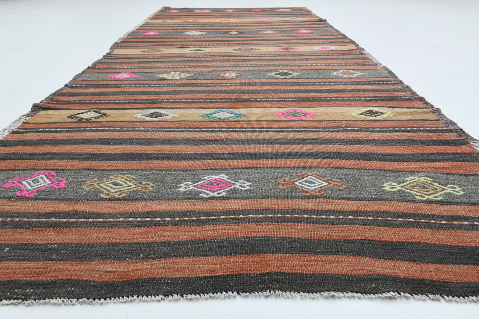 4.1x12.3 ft, TURKISH RUNNER RUG - 3