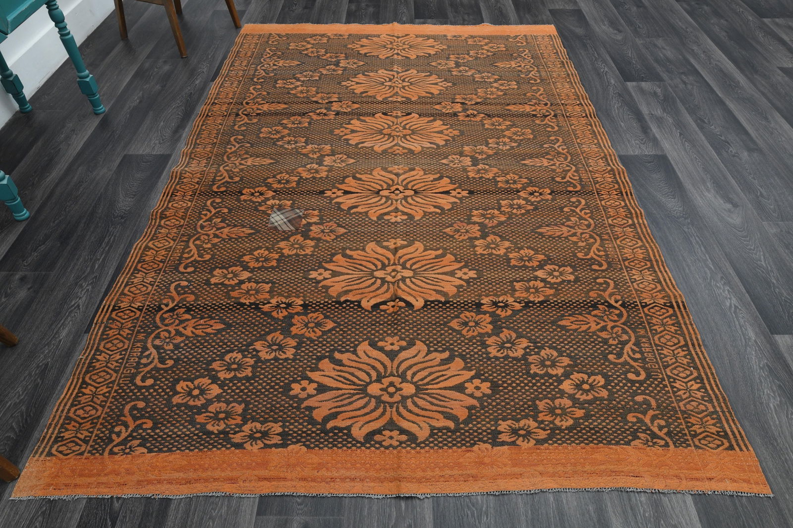 5.8x8.7 ft, TURKISH HANDLOOM Kilim Rug: Title: 5.8x8.7 ft, TURKISH HANDLOOM Kilim Rug Description: This Turkish one-of-a-kind Vintage Flatweave Kilim Rug is hand-knotted and handwoven by the most skilled artisans who use pure wool, in