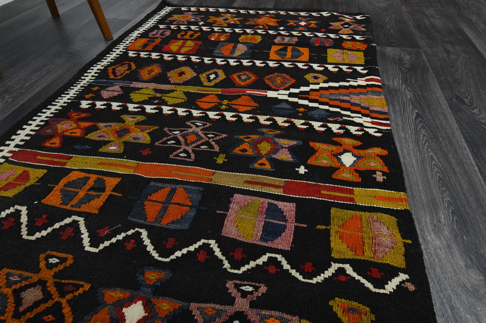 3.3x11.5 ft, TURKISH KILIM Runner - 13
