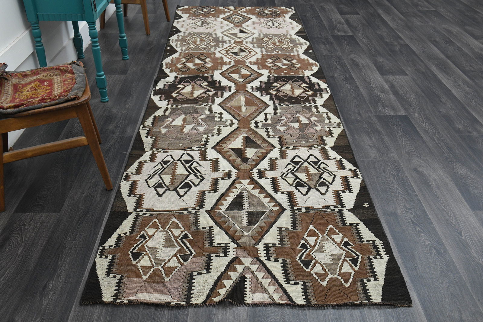 3'9x12'4 ft, BEIGE BROWN RUG - 3