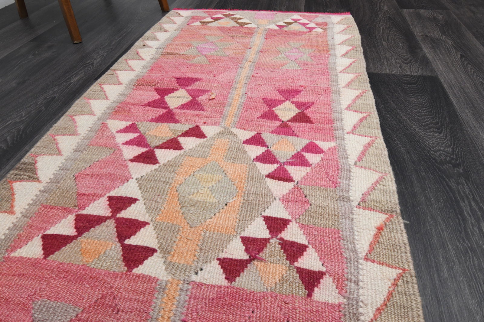 2.6x8.6 ft, TURKISH KILIM Runner - 4