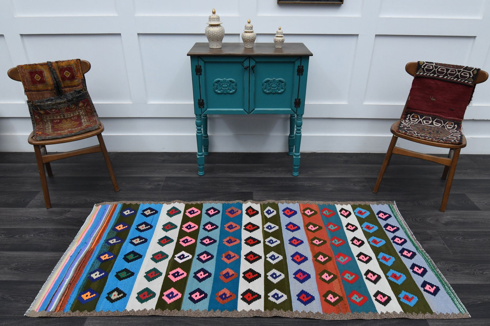 2.9x6.4 ft, TURKISH KILIM Runner - 11