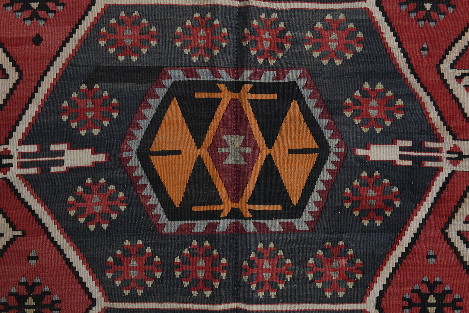 5.6x15.1 ft, RED KILIM RUNNER - 2