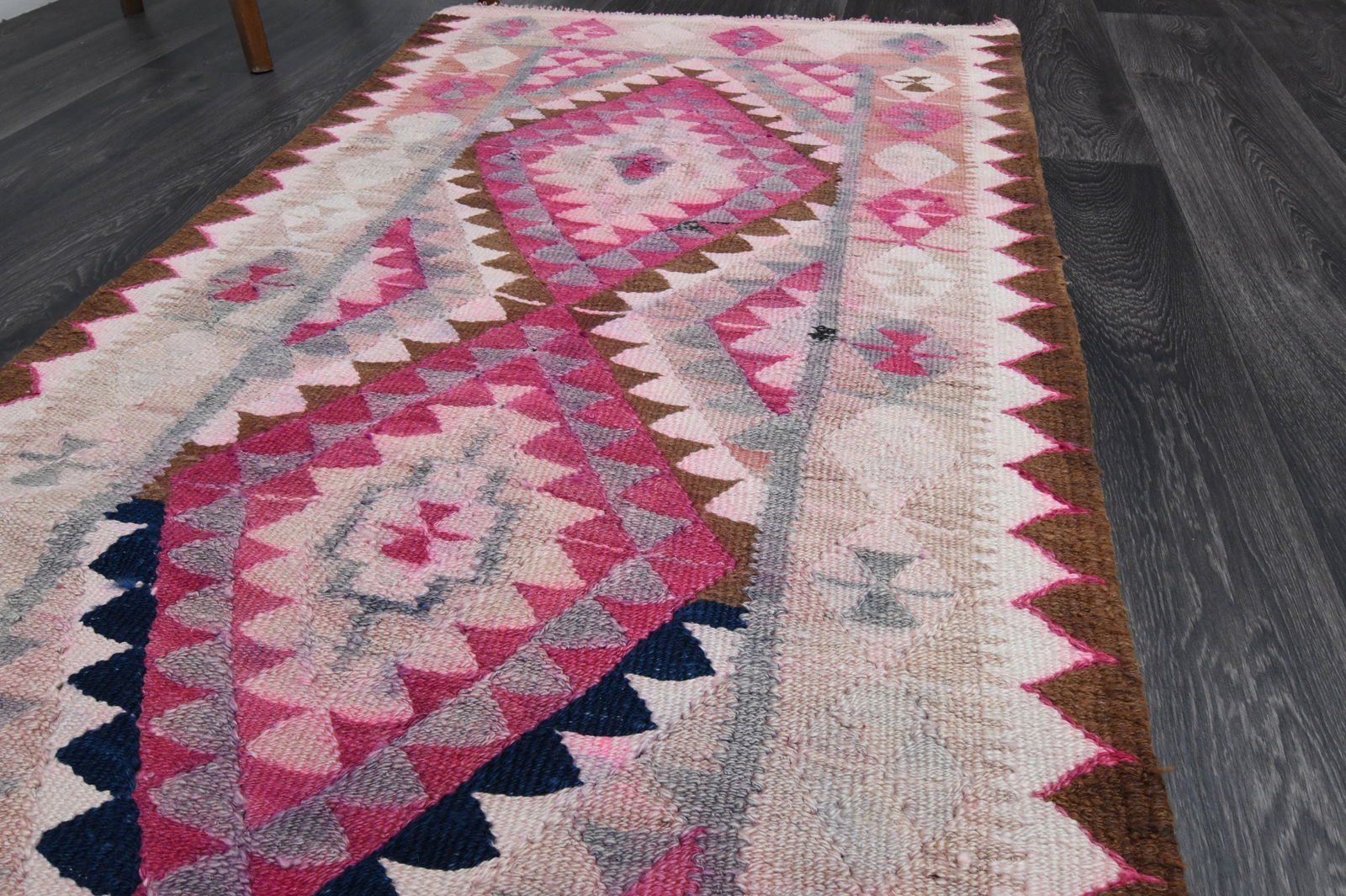 3x8.3 ft, TURKISH KILIM Runner - 4