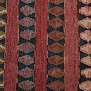 4.6x11.6 ft, RED KILIM RUNNER - 7