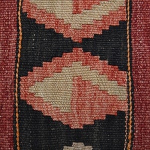 4.6x11.6 ft, RED KILIM RUNNER - 8
