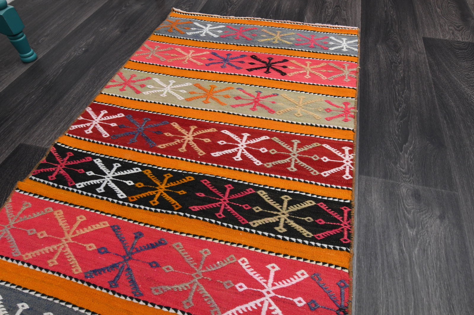 2.3x5.1 ft, SMALL KILIM RUNNER - 12