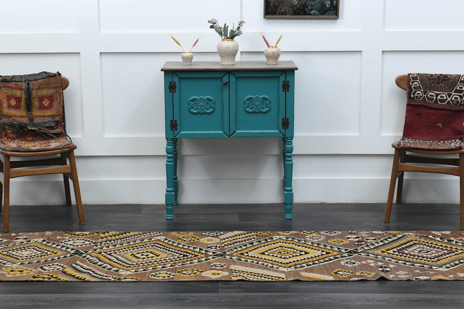 3x9 TURKISH KILIM Runner, - 16