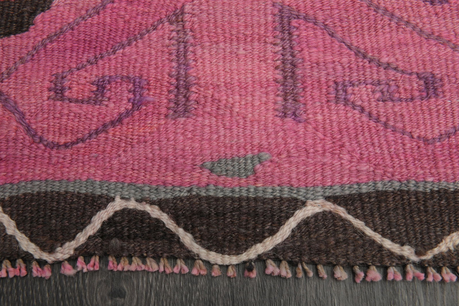 3.2x9.9 ft, TURKISH KILIM Runner - 11