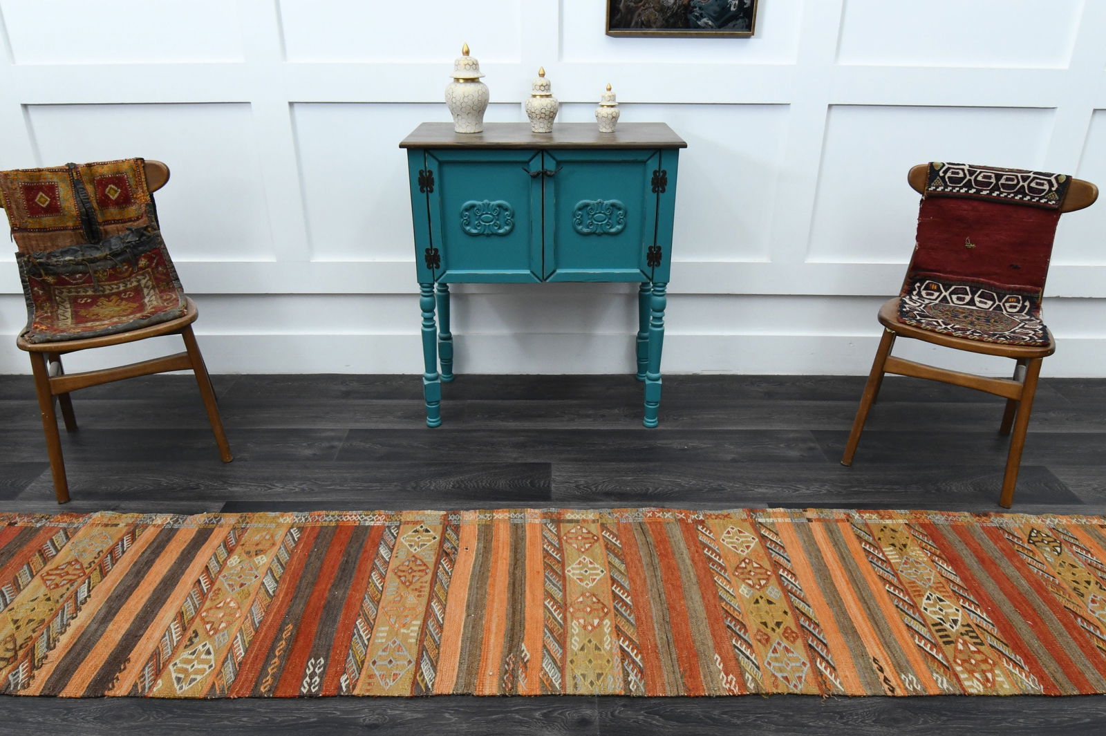 2x10.1 ft, TURKISH KILIM Runner - 11