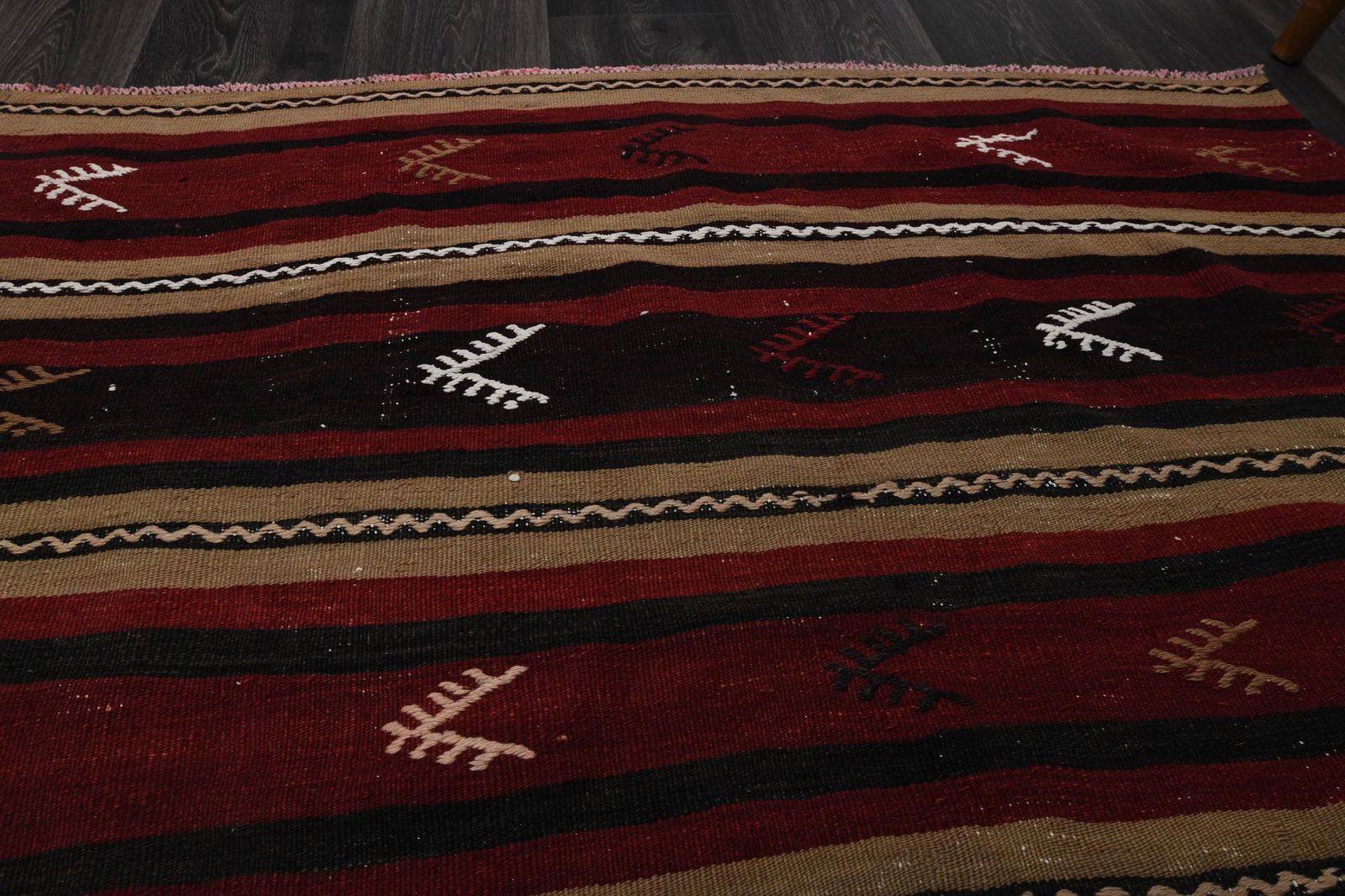 4.3x7.7 ft, TURKISH KILIM Rug - 5