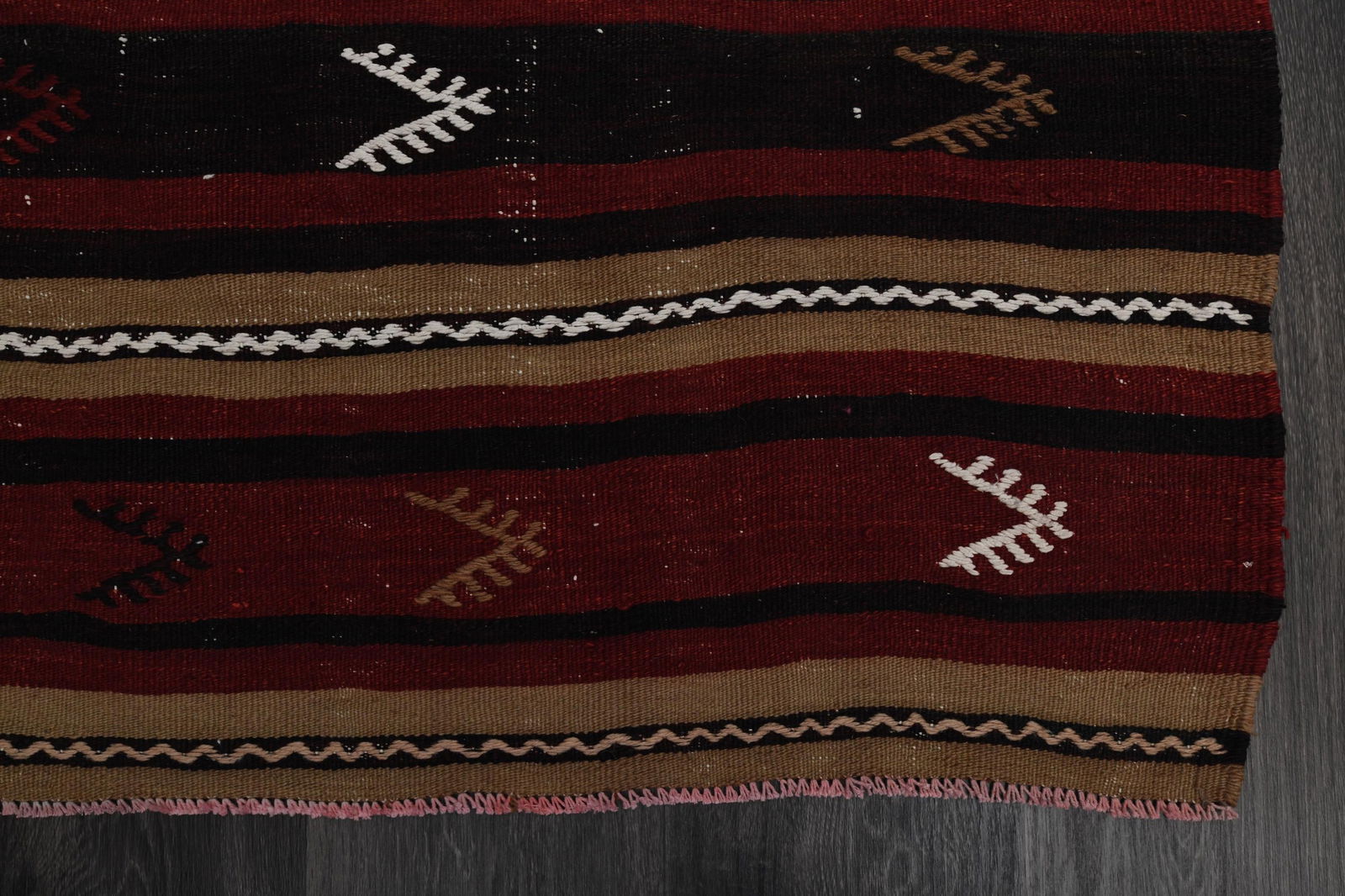 4.3x7.7 ft, TURKISH KILIM Rug - 9