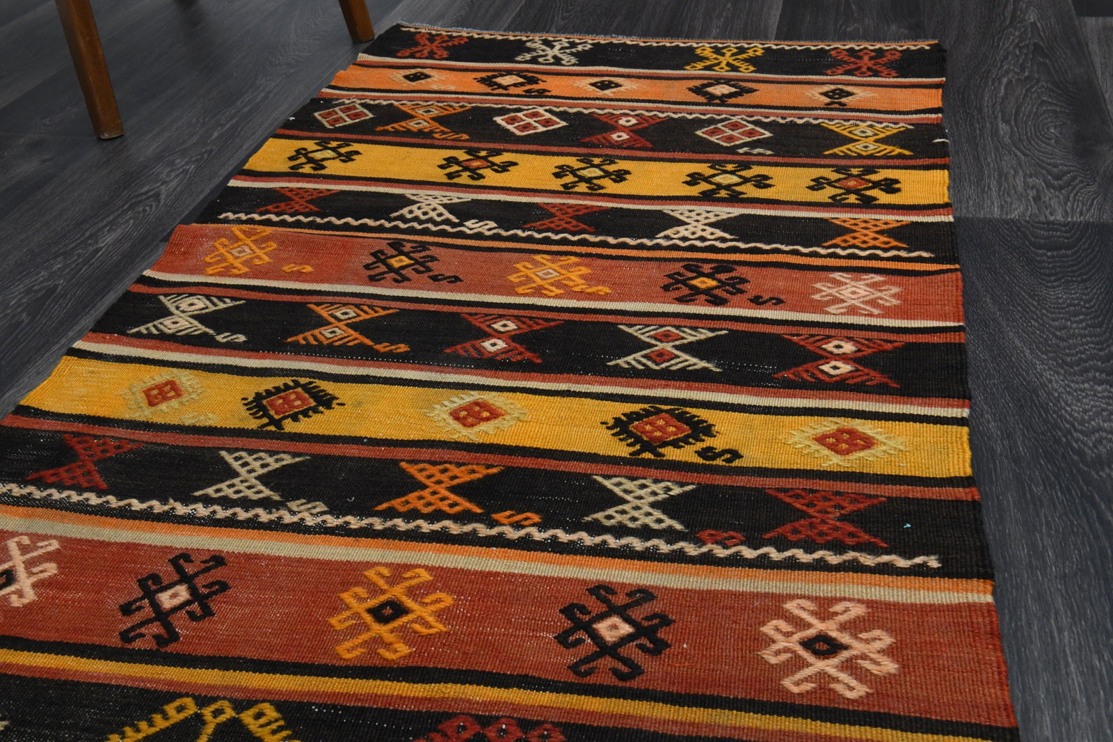 2.7x8.7 ft, TURKISH KILIM Runner - 5