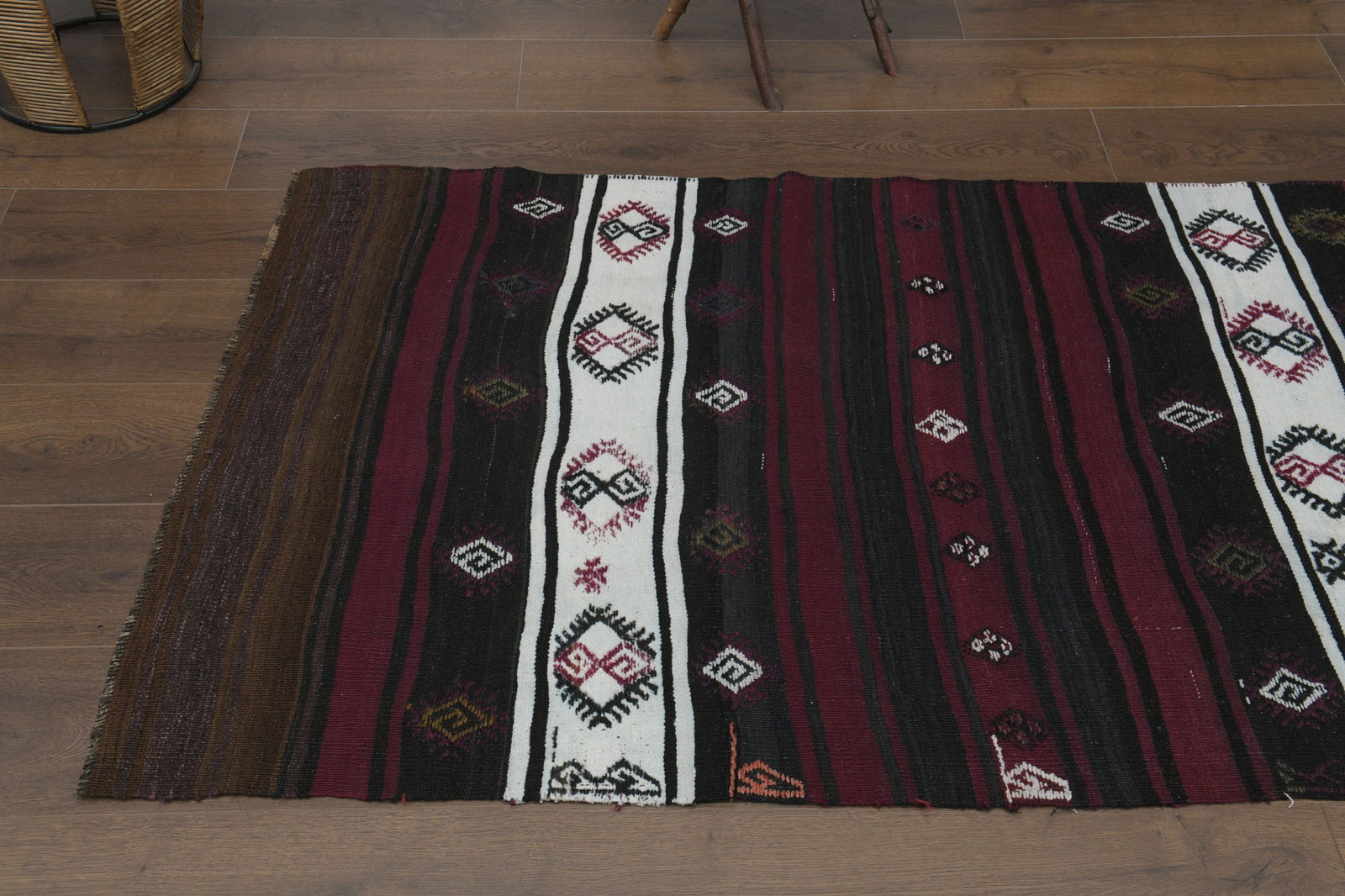 3.2x9.2 ft, STRIPED KILIM RUNNER - 14