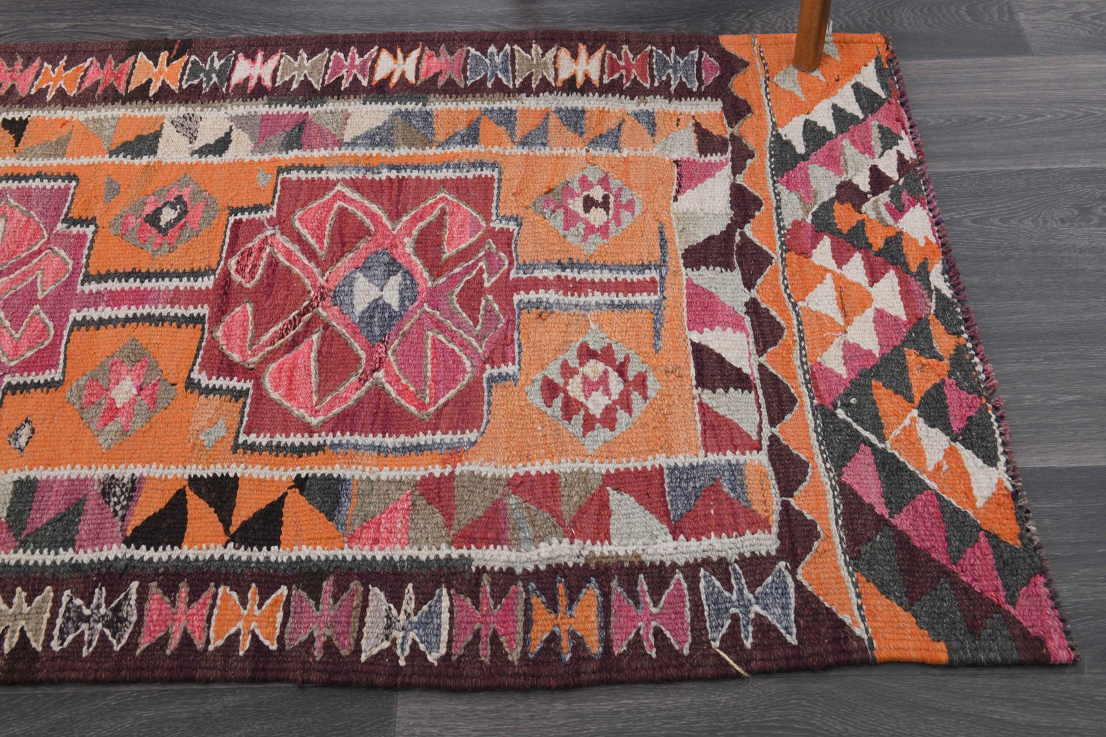 2.9x8.9 ft, TURKISH KILIM Runner - 5