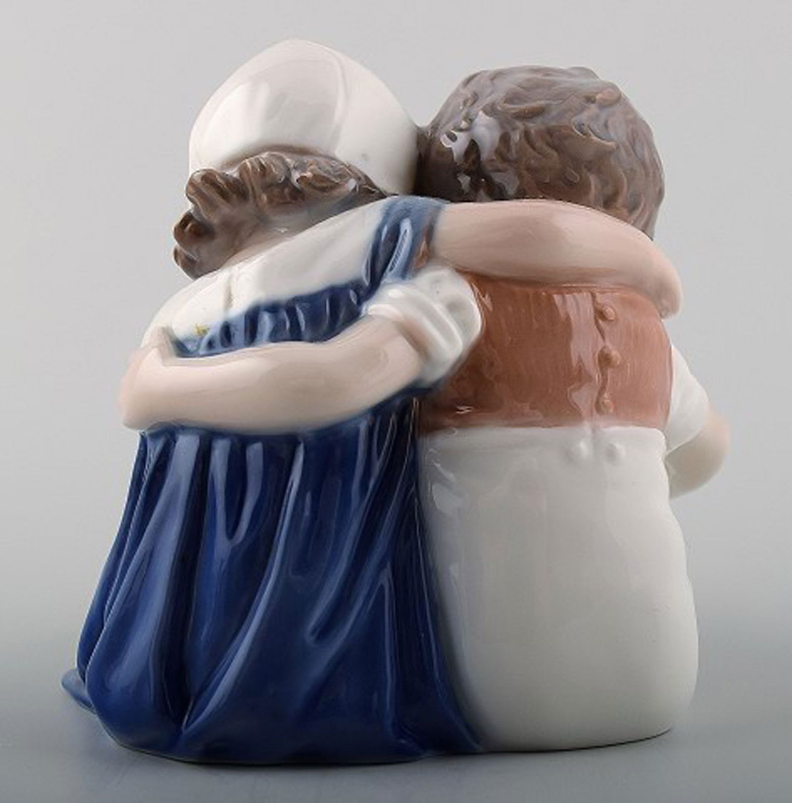 1567 Bing & Grondahl ,b&g, Porcelain Figurine girl and boy reading. - 2