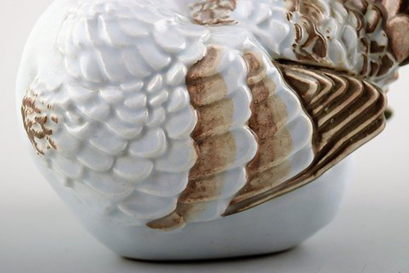 Royal Copenhagen bird in faience. - 4