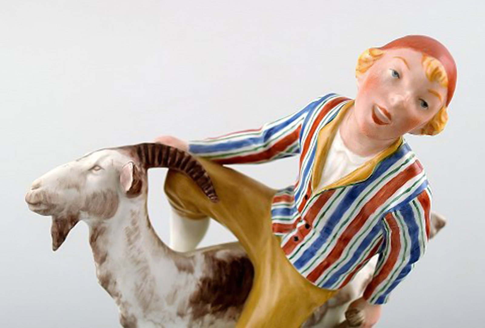 Royal Copenhagen, Julian Marie's mark. Porcelain figure decorated in overglaze, 'Clumsy Hans' No. - 6