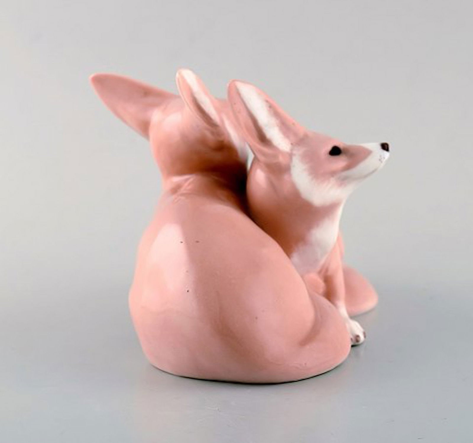 Royal Copenhagen No. 319 - Modelled by Christian Thomsen in 1901. Pair of Desert Foxes. - 2