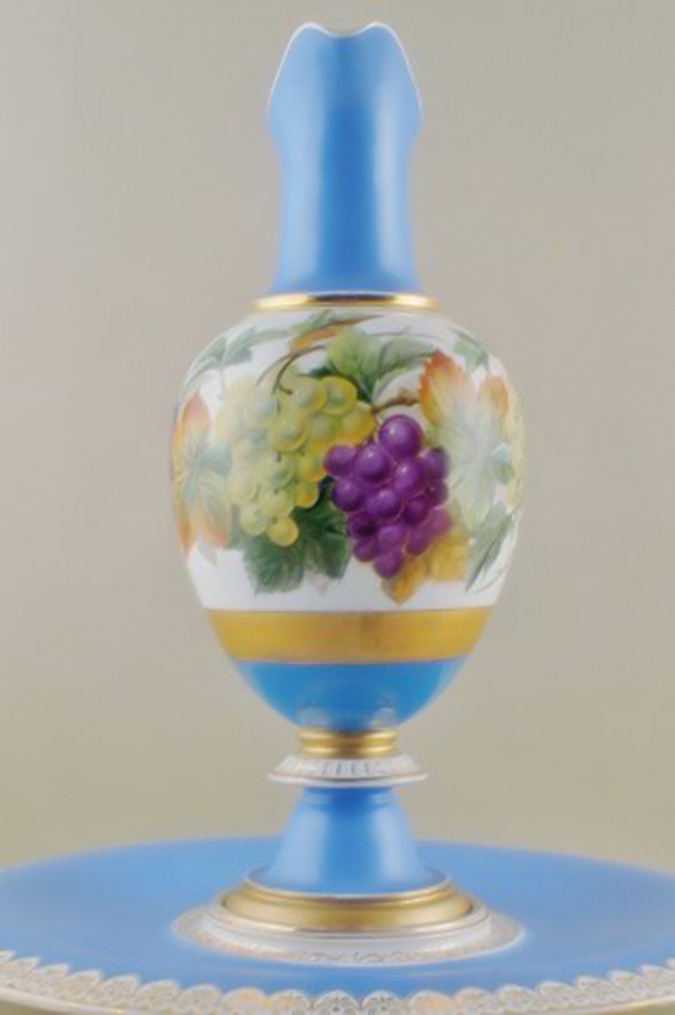 Royal Copenhagen antique large wine pitcher on stand. Museum´s piece. - 2