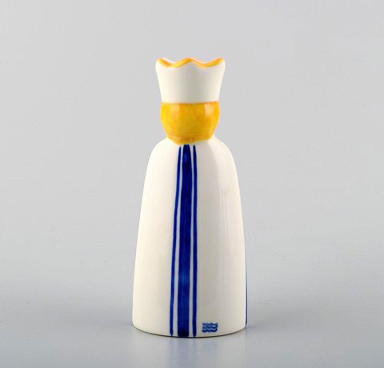 Royal Copenhagen king candlesticks/figures in earthenware. 2 pcs. in stock. - 2