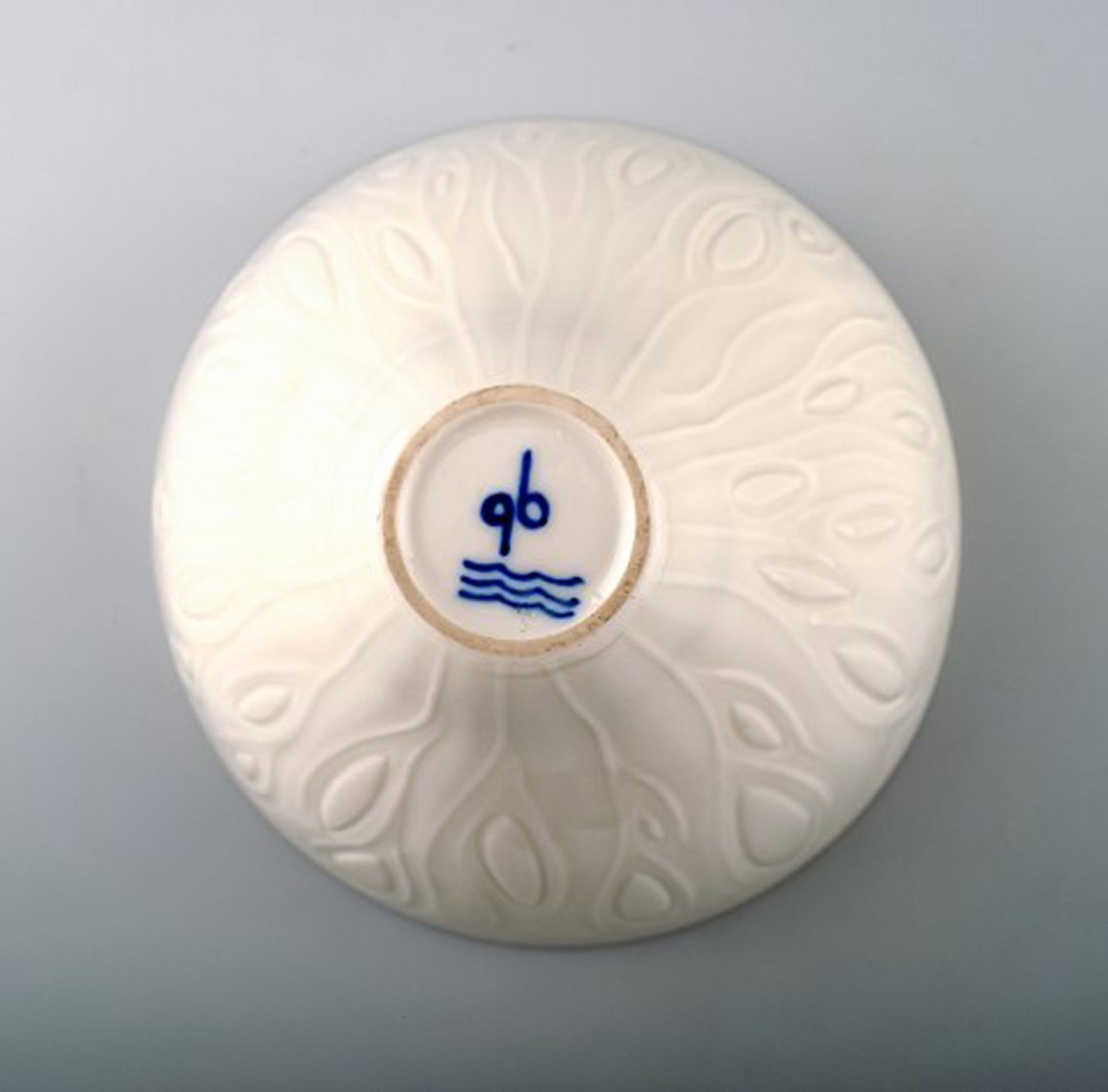 Unique Gerd Bøgelund/Bogelund for Royal Copenhagen bowl in rice porcelain. - 5