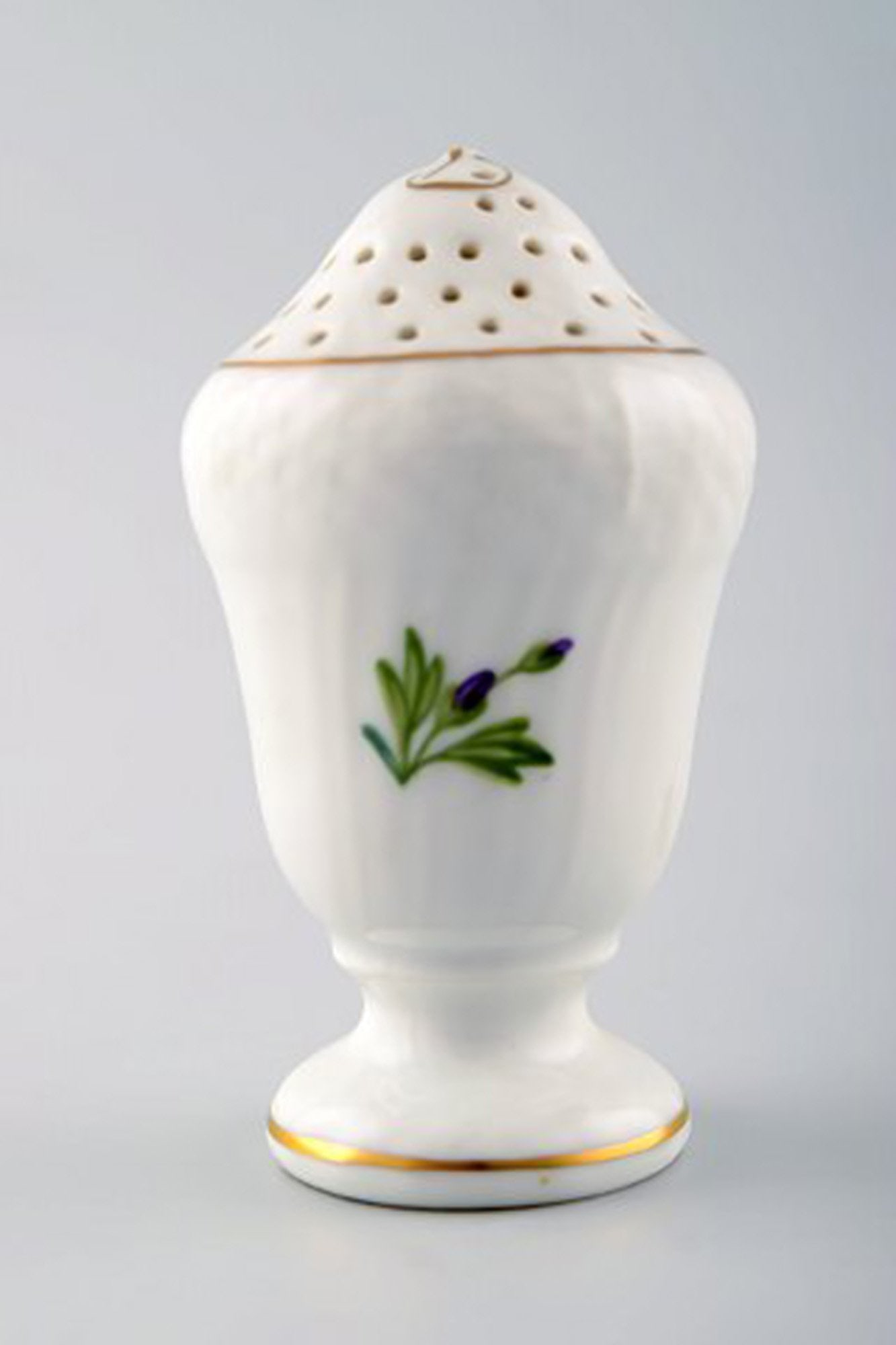 Royal Copenhagen Saxon Flower, saltshaker. - 2