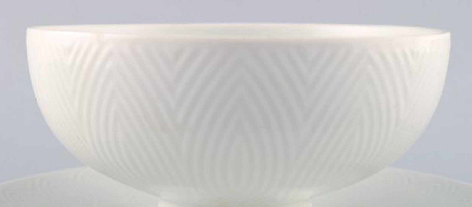 Royal Copenhagen Axel Salto service, White. Gravy boat. - 3