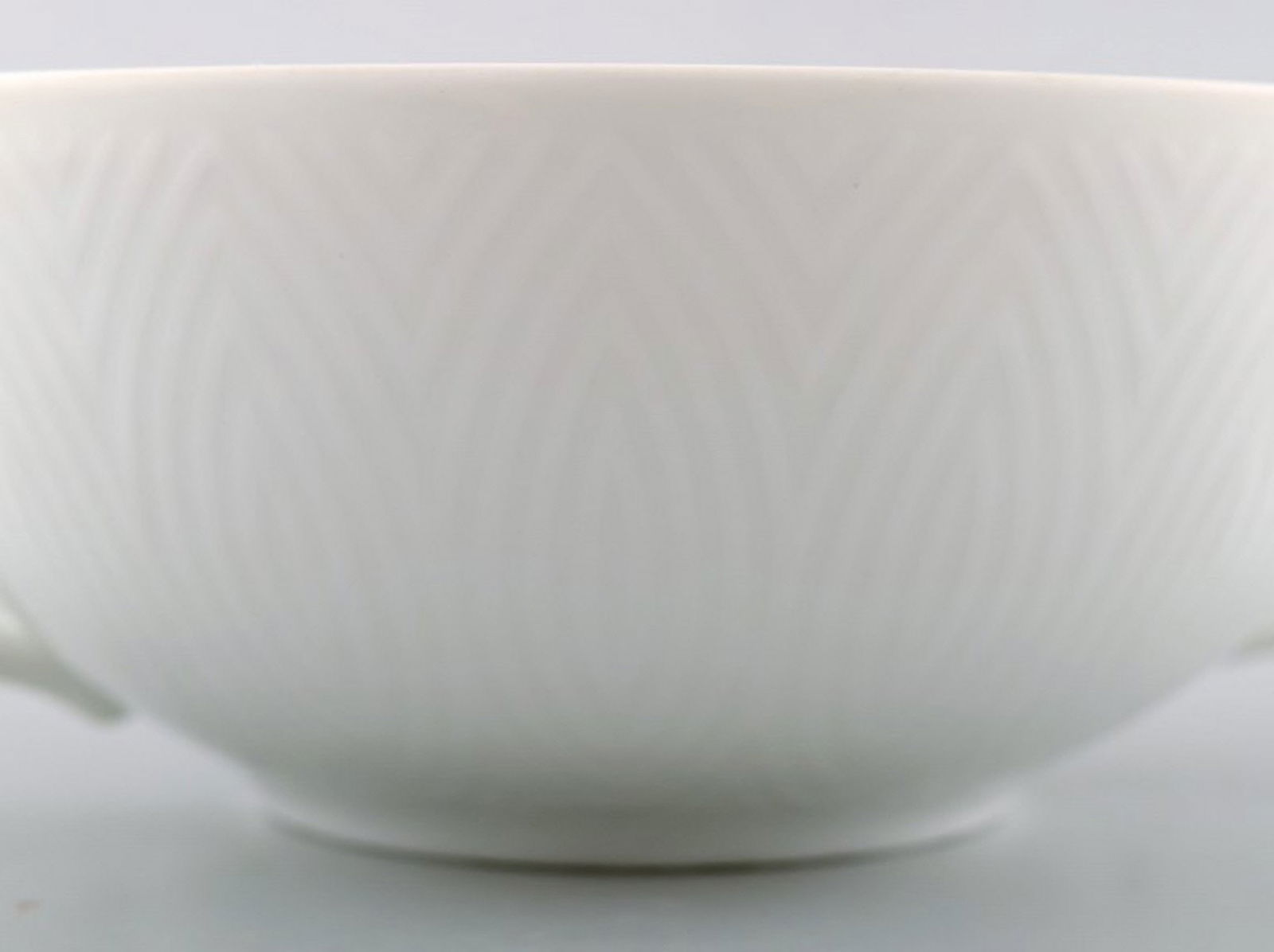 Royal Copenhagen Salto service, White. Boullion cup with saucer. - 4