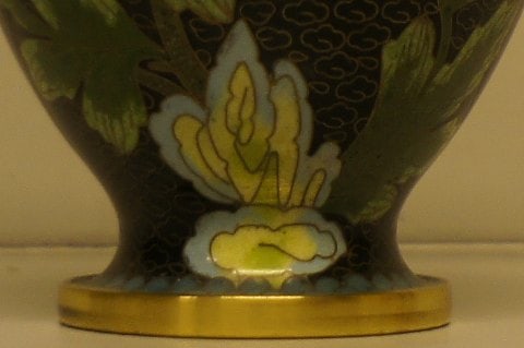 Cloisonne vase enamelled metal. I have 2 vases. - 3