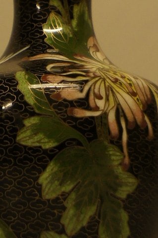 Cloisonne vase enamelled metal. I have 2 vases. - 4