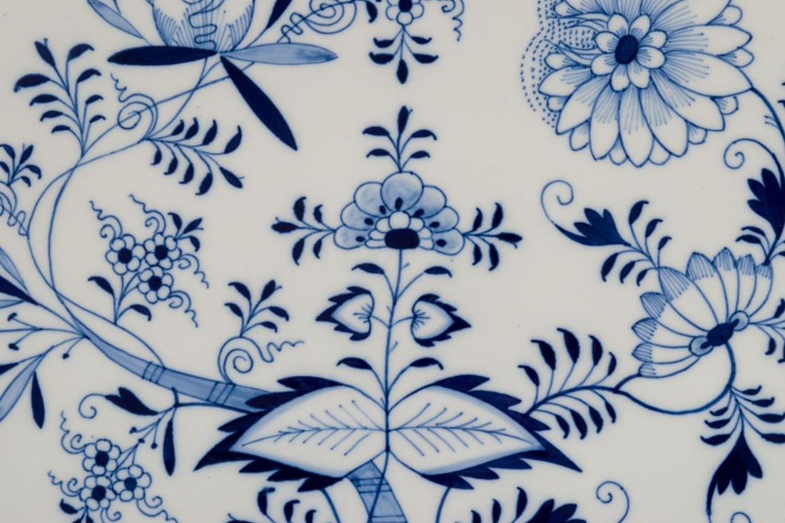 Meissen, Germany. Large Blue Onion pattern serving platter. Approx. 1900s. - 5