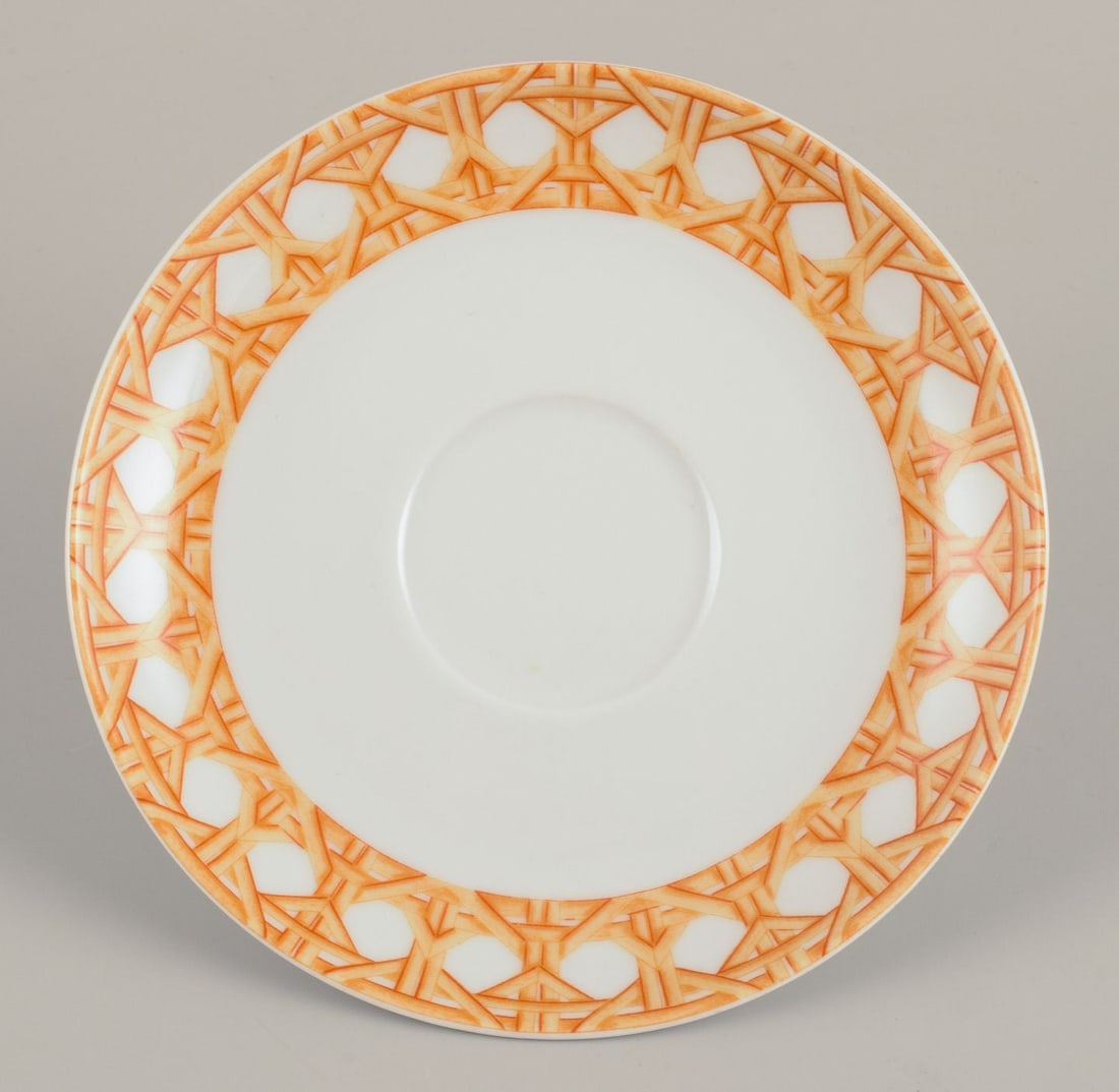 Christian Dior, Paris. Four pairs of coffee cups and saucers. Floral motif. Late 20th C. - 6