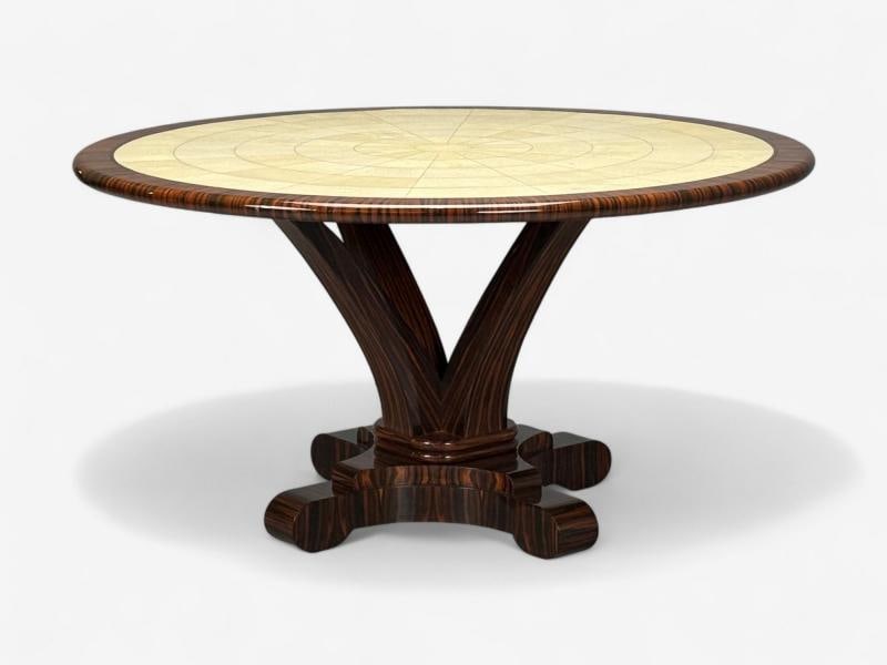 American Modern, Macassar Ebony, Shagreen, Brass, Table, USA, 2010s - 3