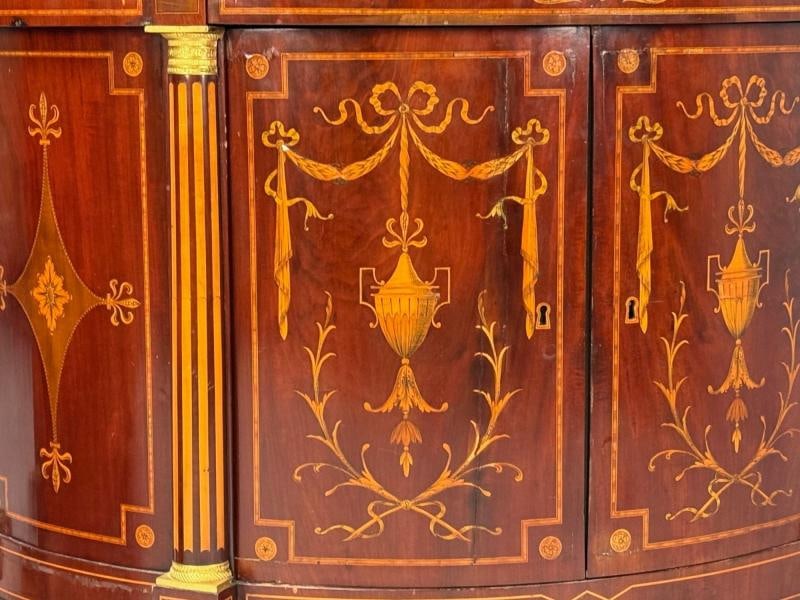 Italian Neoclassical, Marquetry, Satinwood, Demilune Chests, Italy, 19th c. - 7