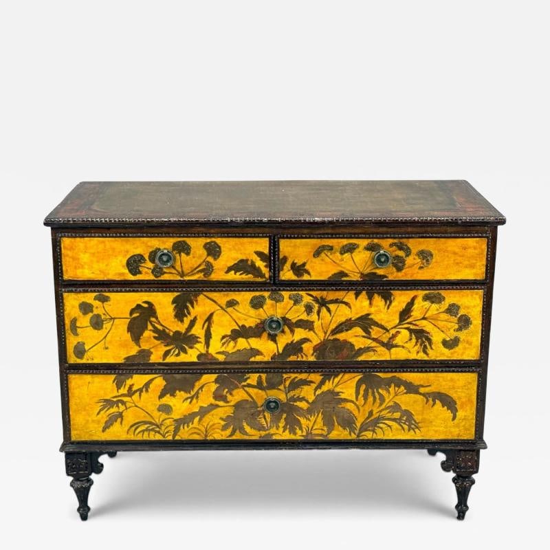 Max Kuehne, Silver Leaf, Painted Wood, Rare Commode, USA, 1950s: Title: Max Kuehne, Silver Leaf, Painted Wood, Rare Commode, USA, 1950s Description: Max Kuehne, Silver Leaf, Painted Wood, Rare Dresser or Chest of Drawers, USA, 1950s Rare and important cabinet