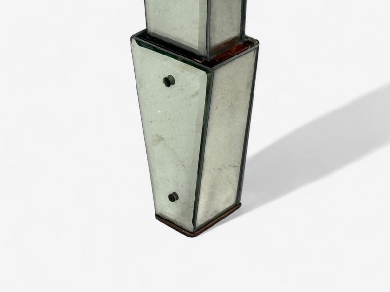 French Art Deco Style, Antique Glass, Painted Wood, Mirrored Console Tables - 11