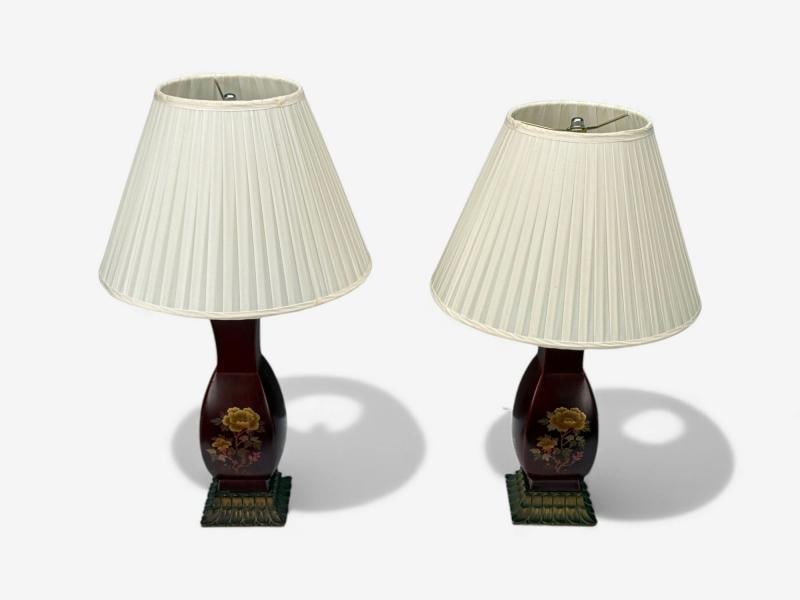 Japanese, Copper, Lacquered Metal, Brass, Maruni Vase Table Lamps, Japan, 1960s - 4