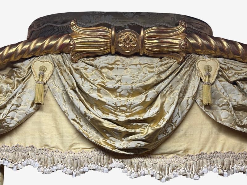 George III, Mahogany, Gilt-Wood, Silk, Canopy Bed, England c. 1880s - 10