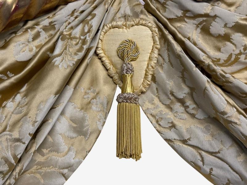 George III, Mahogany, Gilt-Wood, Silk, Canopy Bed, England c. 1880s - 12