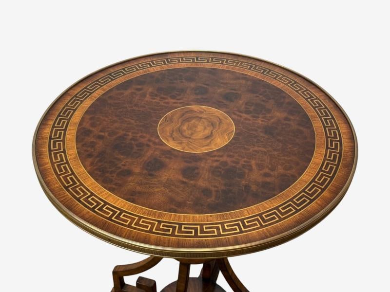 Russian Neoclassical, Burlwood, Brass, Gueridons, France, 1950s - 5