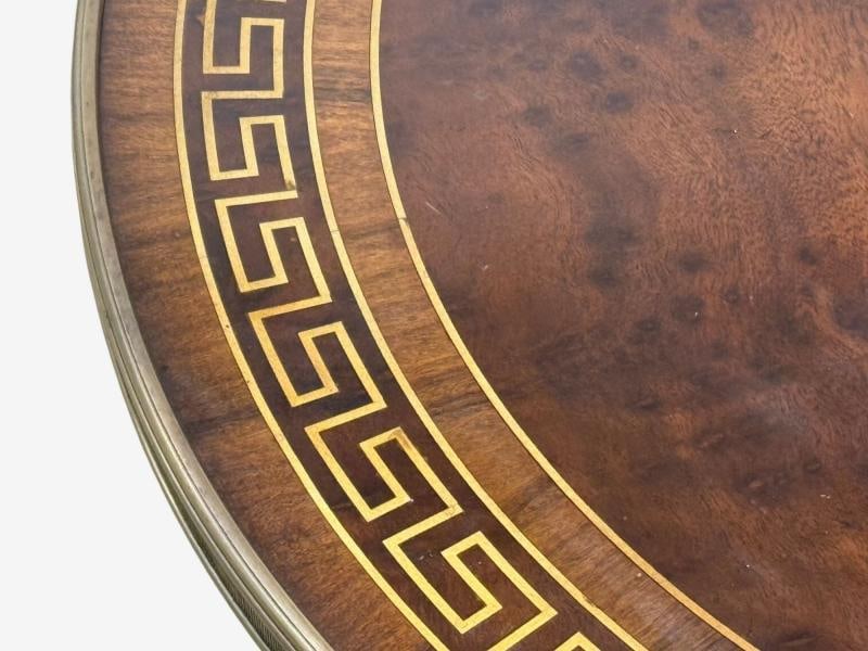 Russian Neoclassical, Burlwood, Brass, Gueridons, France, 1950s - 8