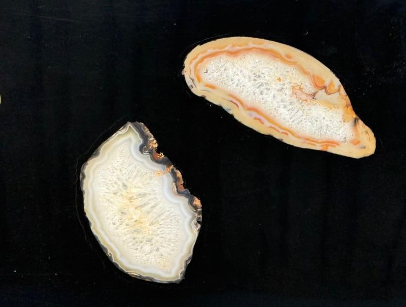 Ado Chale, Black Resin, Agate, Coffee Table, Belgium, 1990s - 6