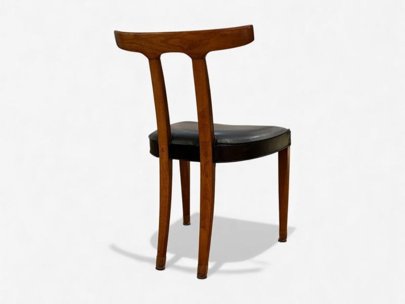 Ole Wanscher, Teak, Leatherette, T-Back Occasional Chairs, Denmark, 1960s - 4