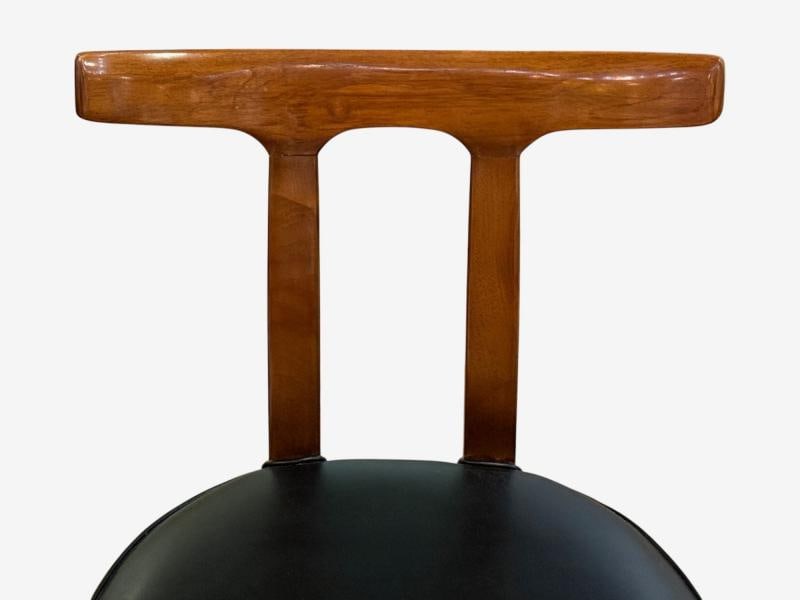 Ole Wanscher, Teak, Leatherette, T-Back Occasional Chairs, Denmark, 1960s - 5
