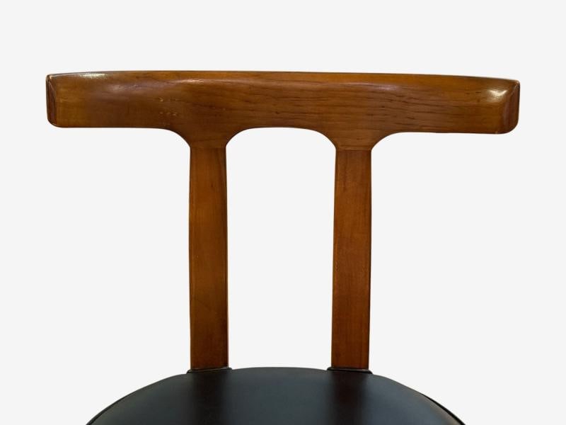 Ole Wanscher, Teak, Leatherette, T-Back Occasional Chairs, Denmark, 1960s - 6