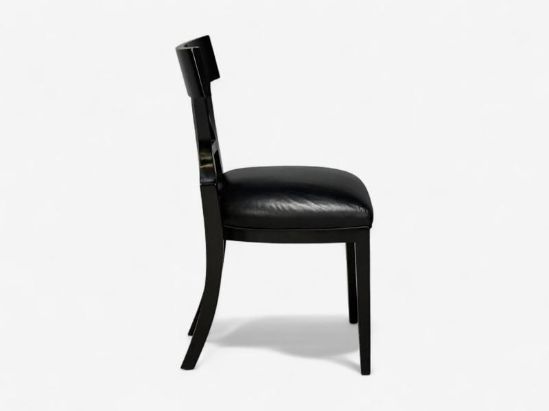 Niedermaier, Ebonized Wood, Leather, Klismos Dining Chairs, USA, 21st C. - 9