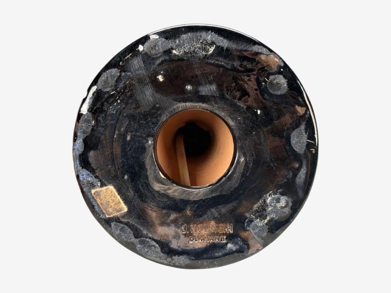 J. Holstein Keramik, Blue Stoneware, Table Lamp, Denmark, 1960s - 8