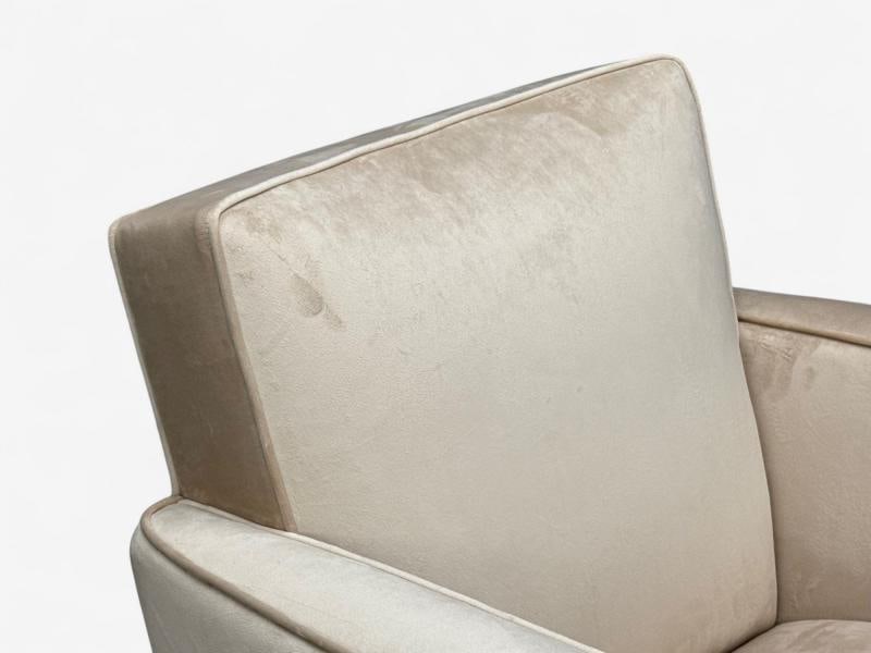 Slagelse Mobelfabrik, Beige Velvet, Beech, Lounge Chairs, Denmark, 1940s - 8